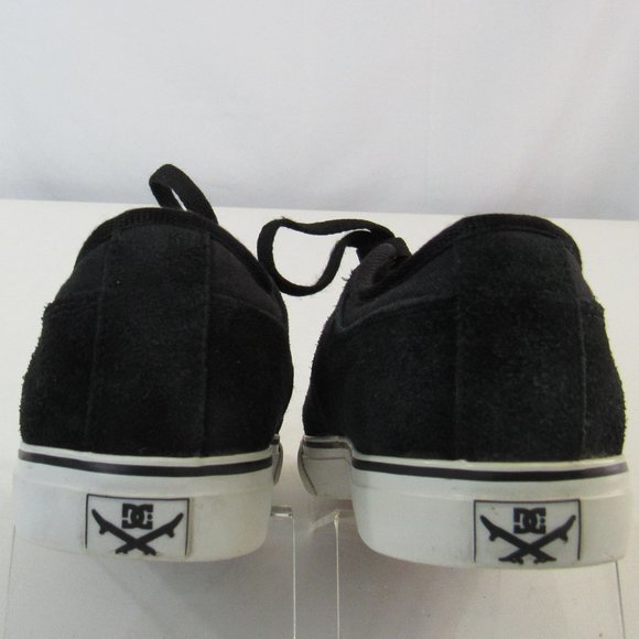 DC Low Suede Skateboarding Sneakers Sport Shoe Black /white - Picture 6 of 10